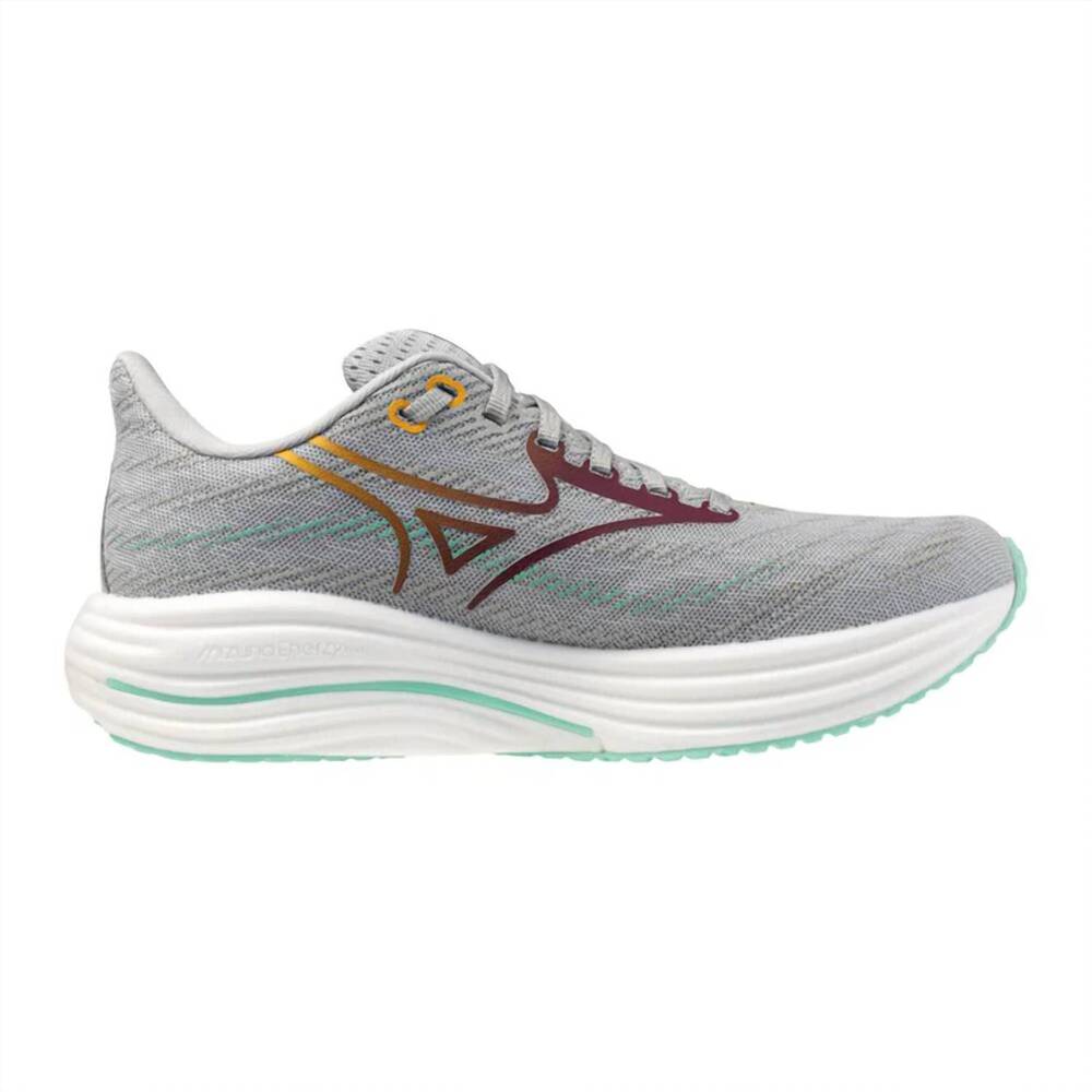 NEW MIZUNO women's wave rider 29 shoes in harbor mist/dark purple